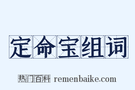 定命宝组词是什么意思的图片